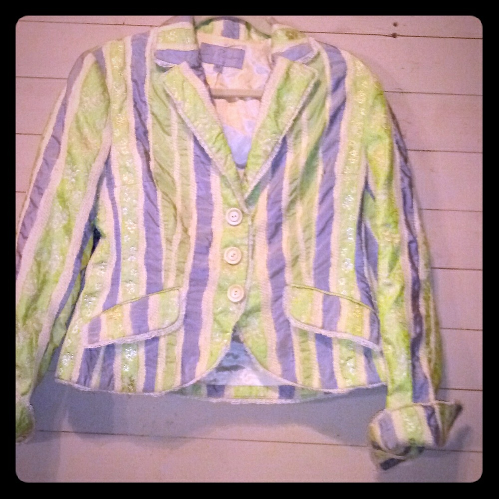 Silk and Lace 3 button Blazer